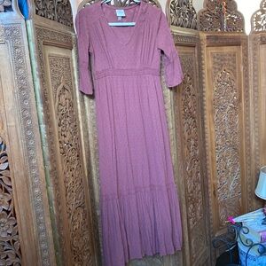 EUC - Knox Rose - Mauve Boho Maxi Dress